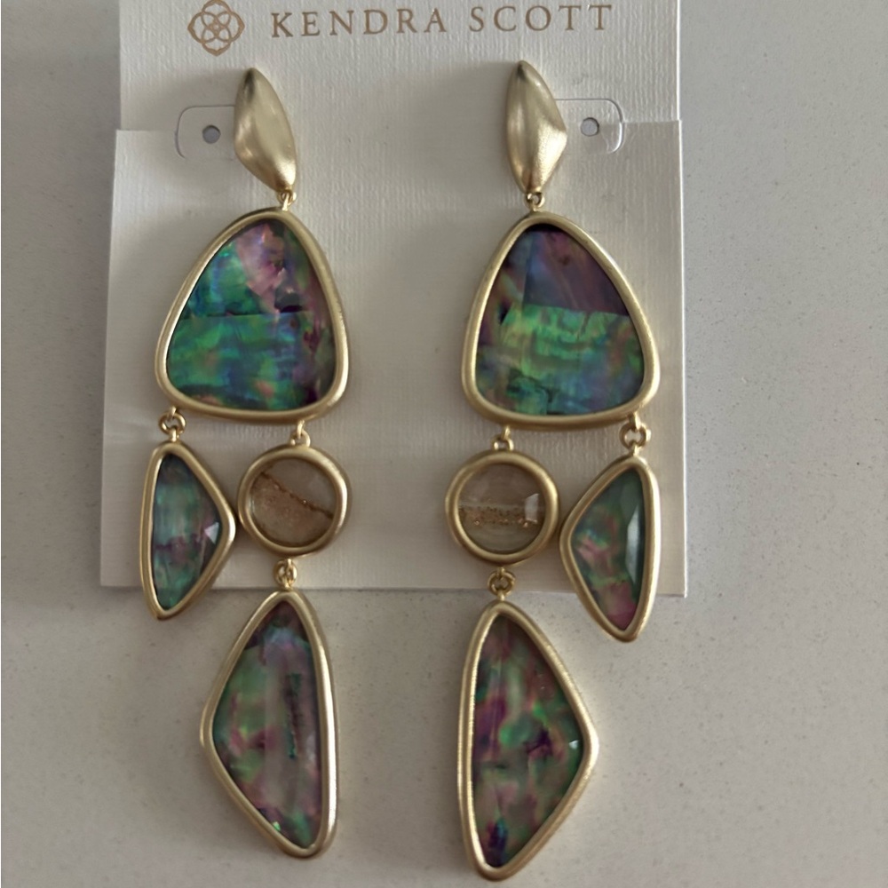Kendra Scott Abalone Shell Gold Margot Earring